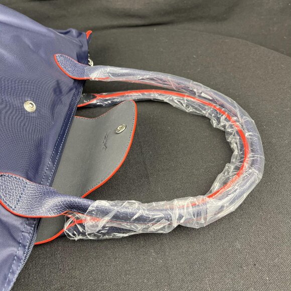NWT Longchamp Le Pliage Original Large Shoulder Nylon Bag Tote Navy - Picture 6 of 7